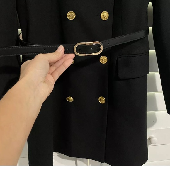 ZARA WOMAN NWT LONG BELTED BLAZER Belted Dress SIZE S. Sold Out $119.. - Picture 5 of 14